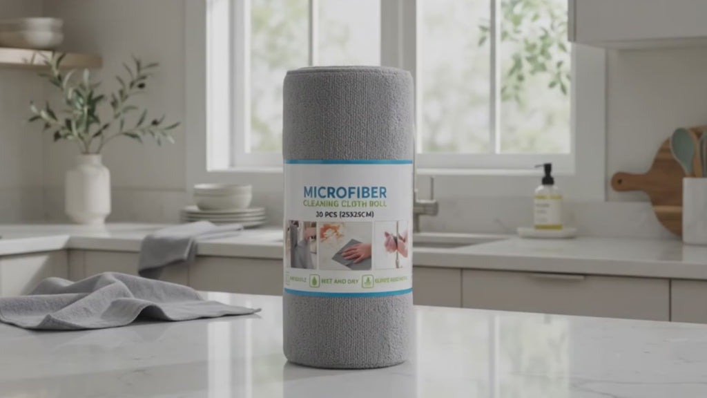 MICROFIBER CLEANING CLOTH ROLL 20 PCS (25X25CM)